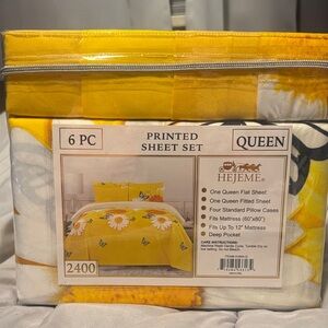 Sunshine Floral Queen Sheet Set